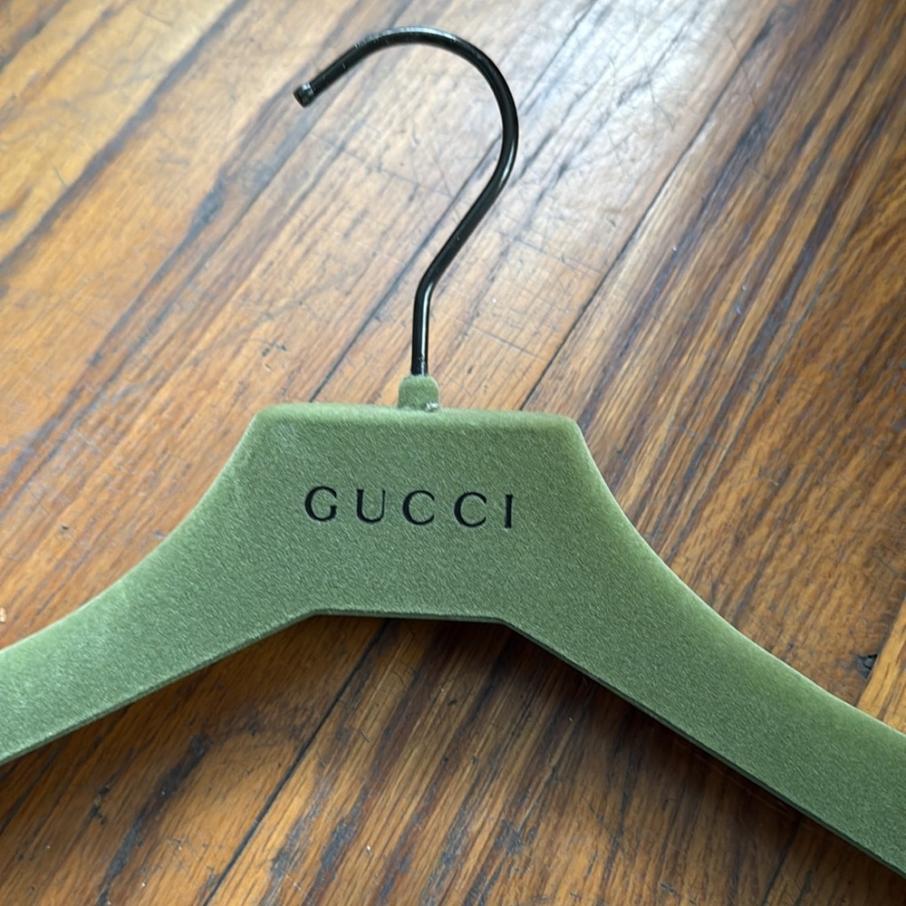 Gucci Green Velvet Coat Hanger